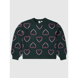 GAP Girls Printed Pure Cotton Pullover Round-Neck Sweatshirt-picture-35