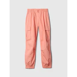 GAP Girls Relaxed-Fit Pure Cotton Lightly Washed Pull-On Parachute Trousers-picture-13