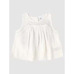 GAP Girls Self Design Round Neck Peplum Top-picture-21