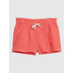 GAP Girls Textured Mid-Rise Pure Cotton Shorts-picture-35
