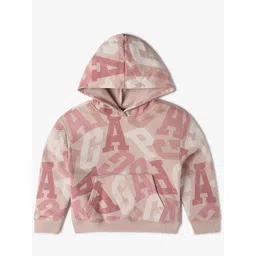 GAP Girls Typography Printed Pure Cotton Hooded Pullover Sweatshirts-picture-25