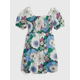 GAP Girls White Cotton Floral Dress-picture-24