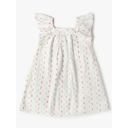 GAP Girls White Cotton Printed Dress-picture-33