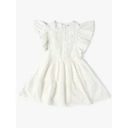 GAP Girls White Cotton Solid Dress-picture-21