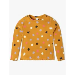 GAP Girls Yellow Cotton Printed Top-picture-16