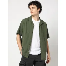 GAP Green Cotton Regular Fit Solid Shirt-picture-27