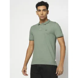 GAP Green Cotton Slim Fit Solid Polo T-Shirt-picture-23