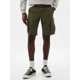GAP Green Regular Fit Solid Shorts-picture-38