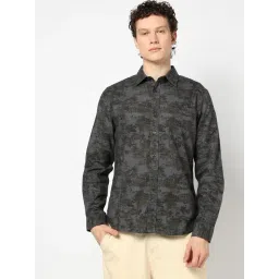 GAP Grey Cotton Slim Fit Abstract Shirt-picture-25