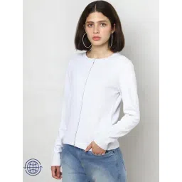 GAP Grey Cotton Solid Long Sleeves Cardigan-picture-34