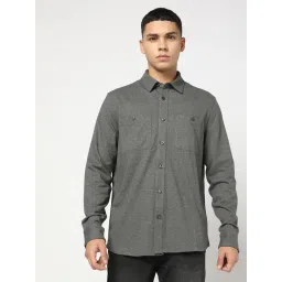 GAP Grey Regular Fit Solid Shirt-picture-38