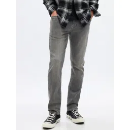 GAP Grey Slim Fit Solid Jeans-picture-10