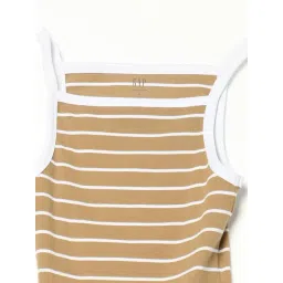 GAP Khaki Slim Fit Striped Tank Top image 5