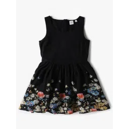 GAP Kids Black Regular Cotton Floral Dress-picture-28
