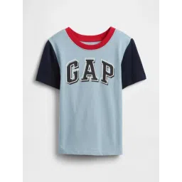GAP Kids Blue Relaxed Fit Cotton Printed T-Shirts-picture-31