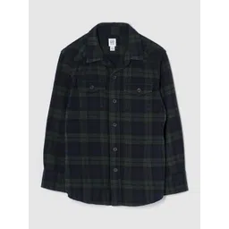GAP Kids Boys Tartan Checked Flannel Pure Cotton Opaque Casual Shirt-picture-37