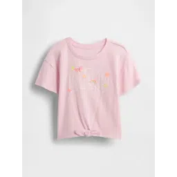 GAP Kids Light Pink Regular Fit Cotton Graphic Top-picture-36