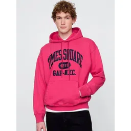 GAP Men Alphanumeric Printed Hooded Pullover Sweatshirt-picture-22