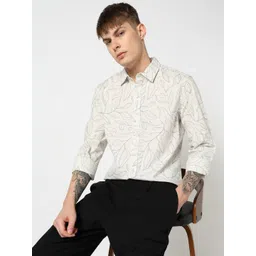 GAP Men Floral Printed Striped Casual Shirt-picture-12