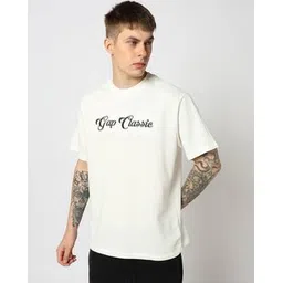 gap Men Logo Embroidered Relaxed Fit Crew-Neck T-Shirt-picture-18