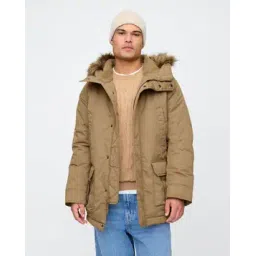 gap Men Regular Fit Heavyweight Snorkel Hooded Jacket-picture-35