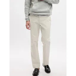 GAP Men Solid Regular Fit Mid-Rise Chino Trousers-picture-20