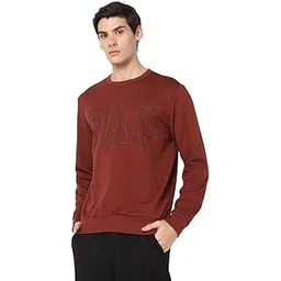 gap Men’s Regular Fit Logo Print Crew Neck Full Sleevesd Cotton Sweatshirt-picture-18