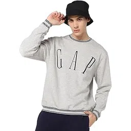 GAP Men’s Regular Fit Logo Print Crew Neck Full Sleevesd Cotton Sweatshirt-picture-28