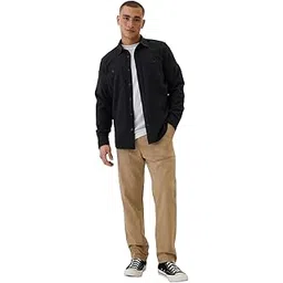 gap Men’s Regular Fit Textured Mid Rise Pants-picture-33