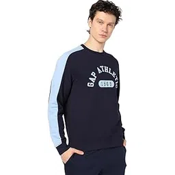 gap Men’s Stylised Full Sleeves Crew Neck Cotton Blend Sweatshirt-picture-35