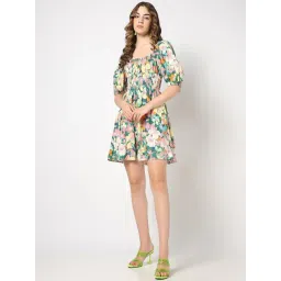 GAP Multi Blended Floral Short Sleeves Dress-picture-18