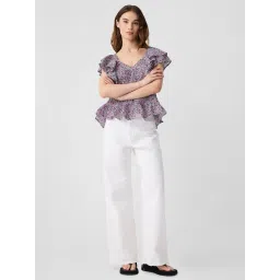 GAP Multi Floral Printed Short Sleeves Top image 3