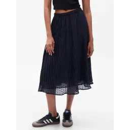 GAP Navy Blue Regular Fit Woven Design Skirt-picture-38