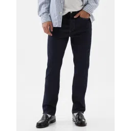 GAP Navy Blue Slim Fit Solid Jeans-picture-16