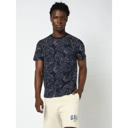 GAP Navy Cotton Slim Fit Print T-Shirt-picture-28