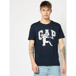 GAP Navy Short Sleeves Regular Fit Graphic T-Shirt-picture-23