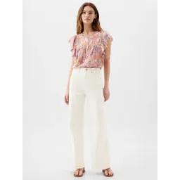 Gap Off White Cotton Solid Mid Rise Relaxed Fit Jeans-picture-43