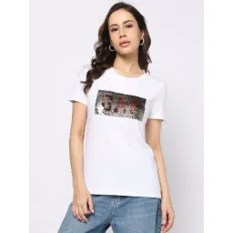GAP Off White Embellished Short Sleeves T-Shirt-picture-32