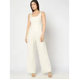 GAP Off White Relaxed Fit Solid Jumpsuit-picture-40