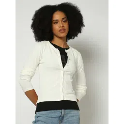 GAP Off White Solid Long Sleeves Cardigan-picture-35