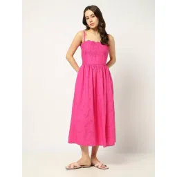 GAP Pink Regular Fit Embroidered Dress-picture-29