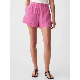 GAP Pink Regular Fit Solid Shorts-picture-28