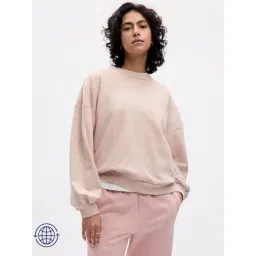 GAP Pink Regular Fit Solid Sweatshirt-picture-34