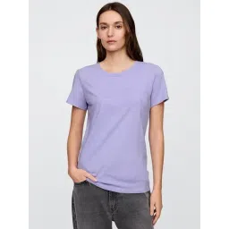GAP Purple Solid Short Sleeves T-Shirt-picture-27