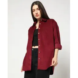 gap Relaxed Fit Corduroy Shirt with Spread Collar-picture-46