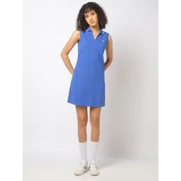 GAP Sleeveless Pure Cotton Pique Polo-Neck A-Line Mini Dress-picture-27