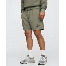 gap Solid Oversize Pull On Shorts with Logo Placement-picture-37