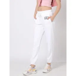 GAP White Cotton Embroidered Joggers-picture-29