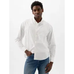 GAP White Relaxed Fit Solid Shirt-picture-44