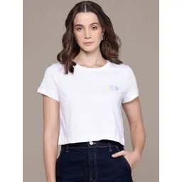 GAP Women Pure Cotton Crop T-shirt-picture-26